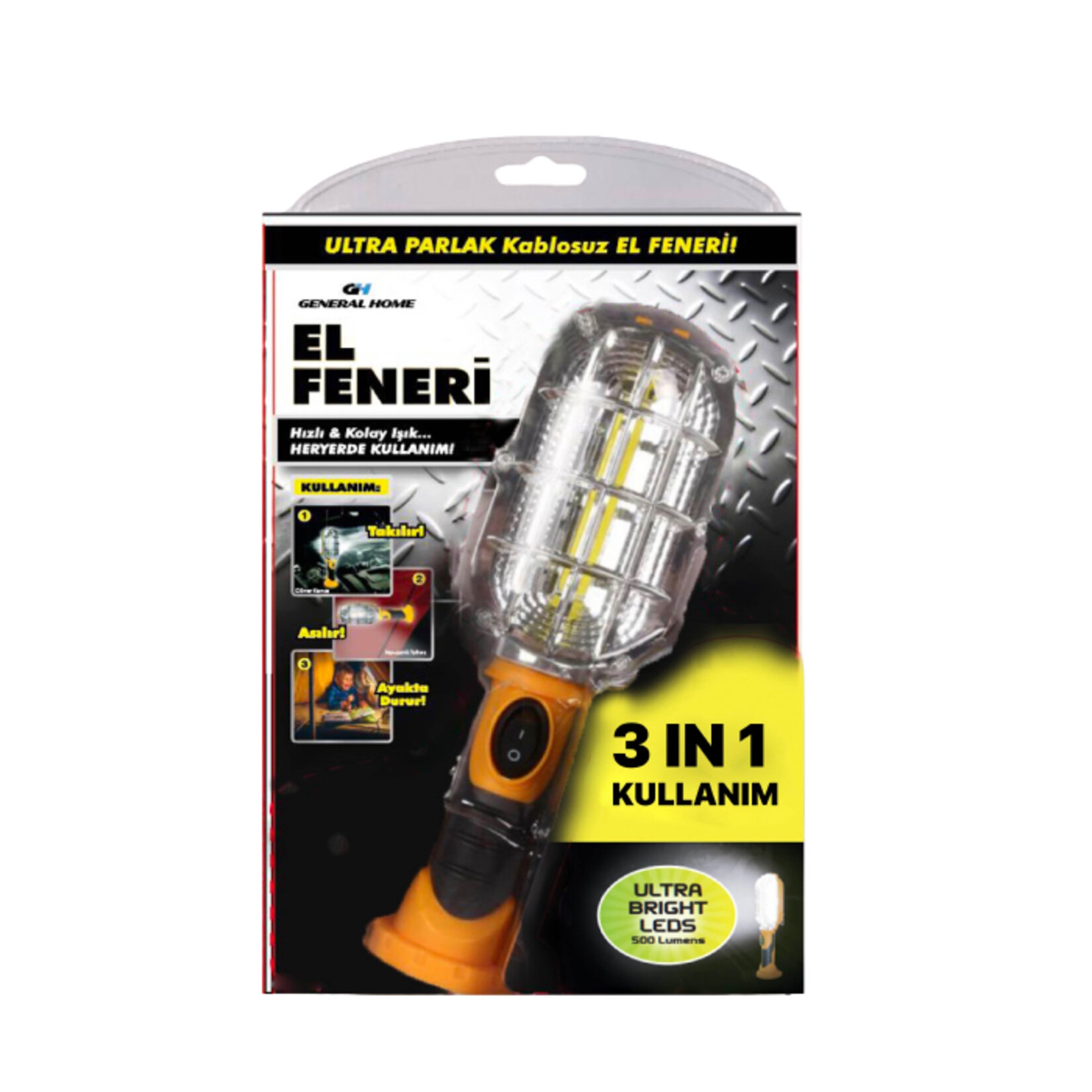 GENERAL HOME MIKNATISLI ASKILI SABİT EL FENERİ