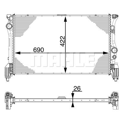 MERCEDES BEN VİTO W447 MOTOR SU RADYATÖRÜ OM651 4475010001