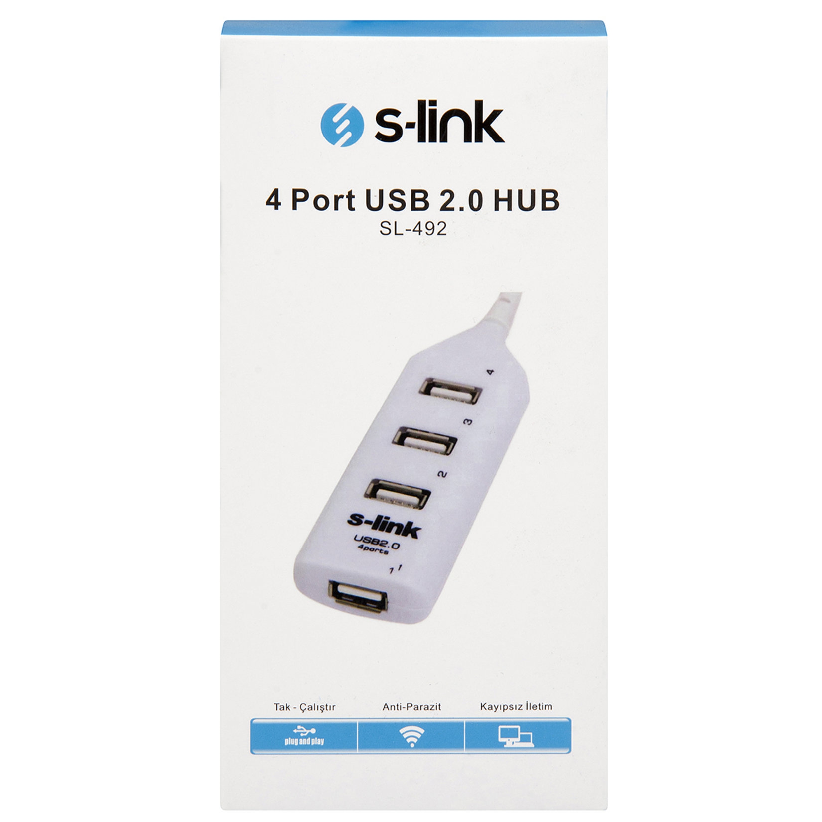 S-link Sl-492 4 Port Usb 2.0 Hub Usb Multiplexeur Multiplexage