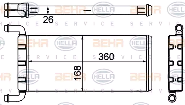 MERCEDES SPRINTER W906 CRAFTER KALORİFER RADYATÖRÜ 0038358901 2E0819017C
