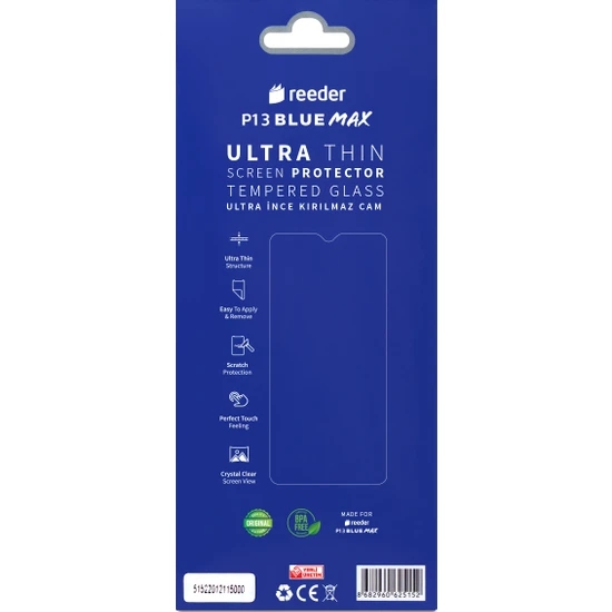Reeder P13 Blue Max Verre Ultra Mince Incassable