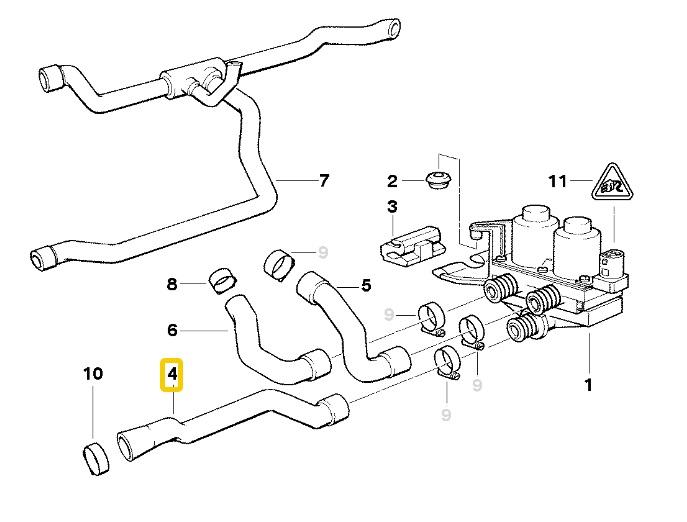 BMW E36 M50 VE M52 MOTOR KALORİFER HORTUMU 64211394293