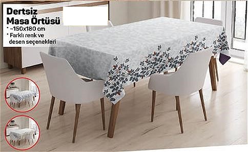BASKILI DERTSİZ MASA ÖRTÜSÜ 150X180CM