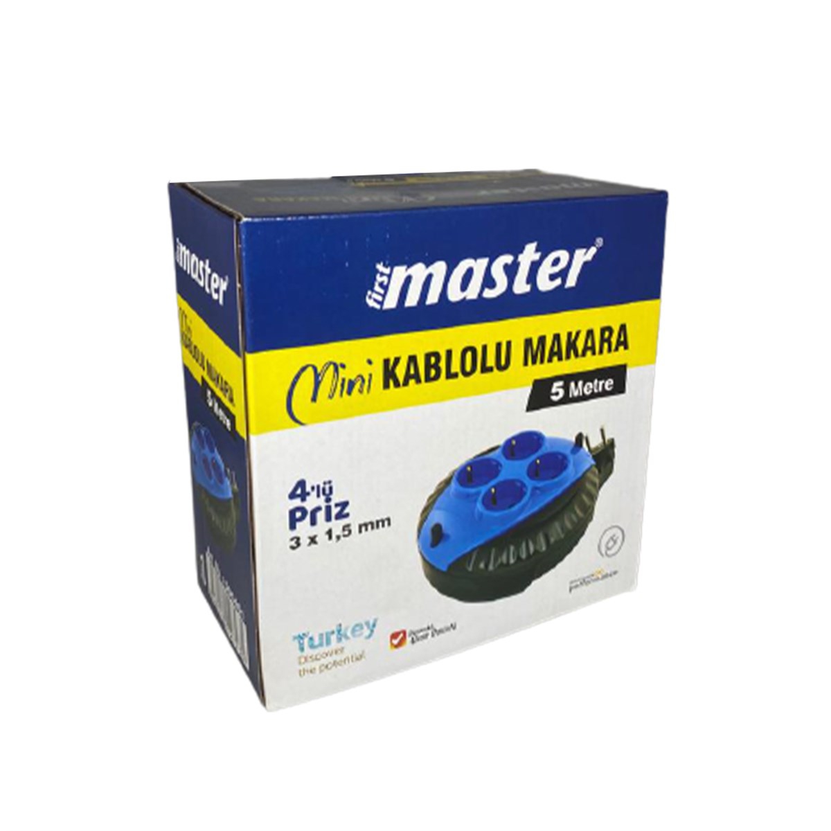 MASTER MİNİ KABLOLU MAKARA 4’LÜ 5 METRE 3X1,5MM 505401
