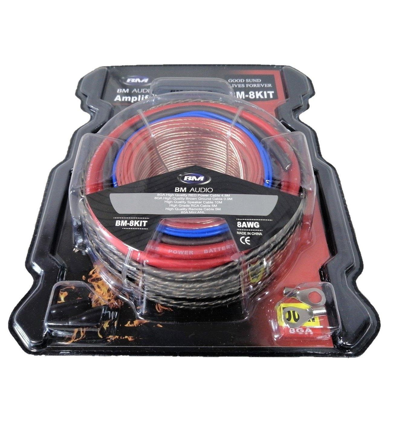 BM AUDIO PROFESYONEL SUBWOOFER AMFİ KABLO SETİ 8GA