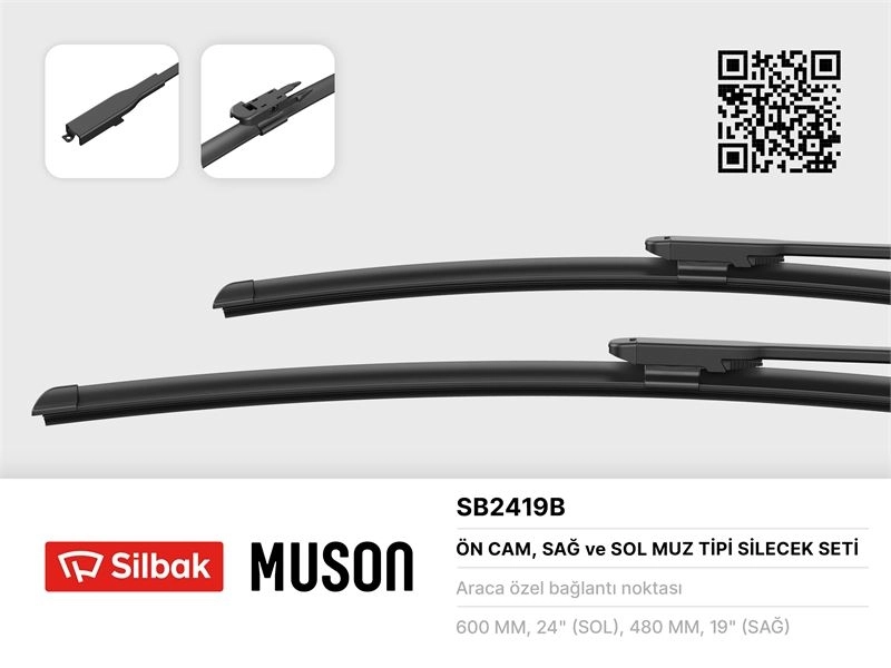 BMW E90 X5 X6 A3 GOLF SİLECEK TAKIMI (600MM-480MM) 61610427668 SB2419B