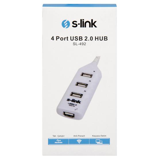 S-link Sl-492 4 Port Usb 2.0 Usb Hub Çoklayıcı Çoklama