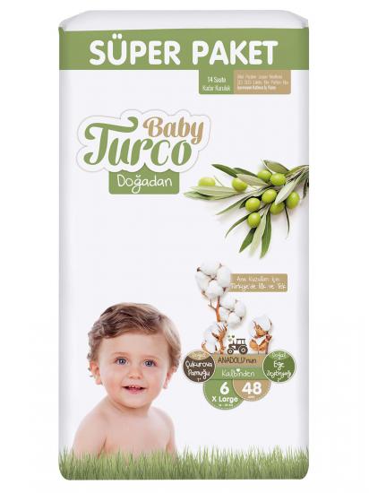 BABY TURCO DOĞADAN BEBEK BEZİ 6 NUMARA 48’Lİ SÜPER PAKET