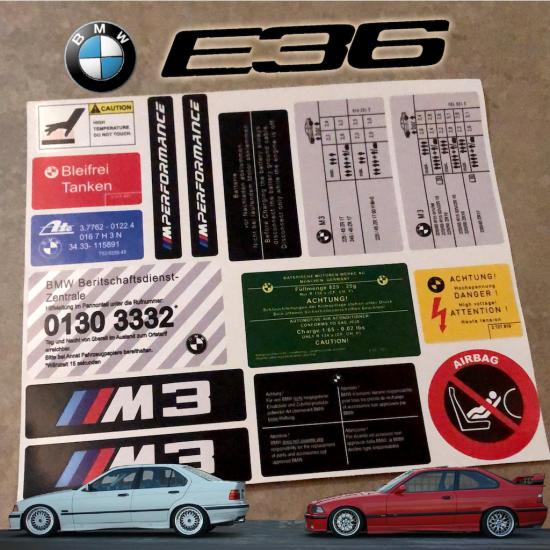 BMW E36 ETİKET SETİ FULL BMWE36ETK