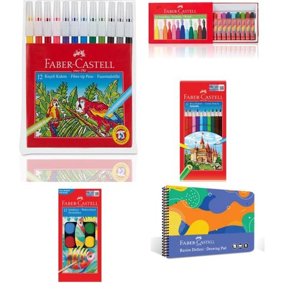  Faber Castell Lot de 4 peintures + livre de peinture