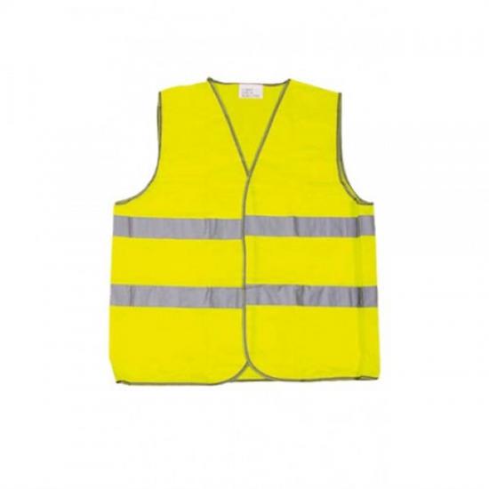 GILET D’AVERTISSEMENT JAUNE 100% POLYESTER 120 GR/M² TISSU PHOSPHORE