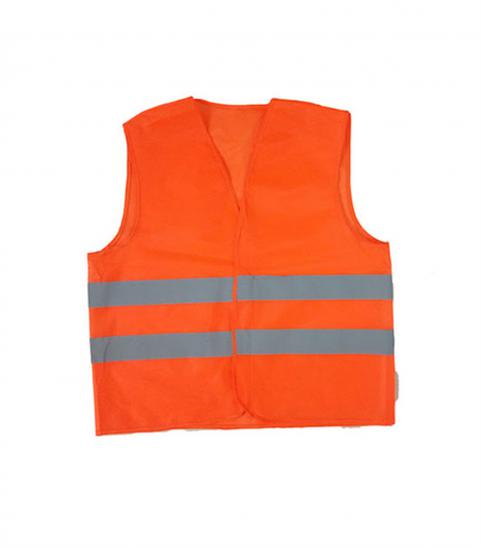 WARNING VEST ORANGE 100% POLYESTER 120 GR/M² PHOSPHORUS FABRIC