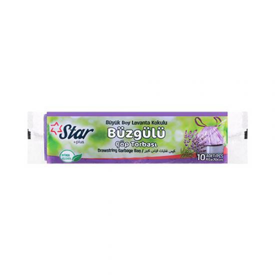 STAR LAVANTA ÇÖP POŞETİ BÜZGÜLÜ BÜYÜK BOY 10 ADET 65X70CM