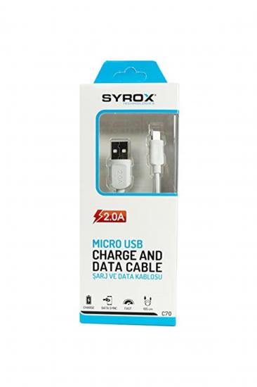 SYROX MICRO USB ŞARJ VE DATA KABLOSU SAMSUNG 2.0 A C70