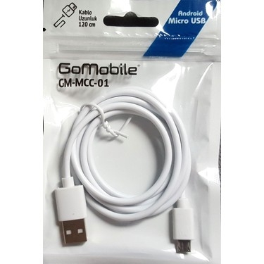 GOMOBILE ANDROID MICRO USB ŞARJ KABLOSU MCC-01 120CM